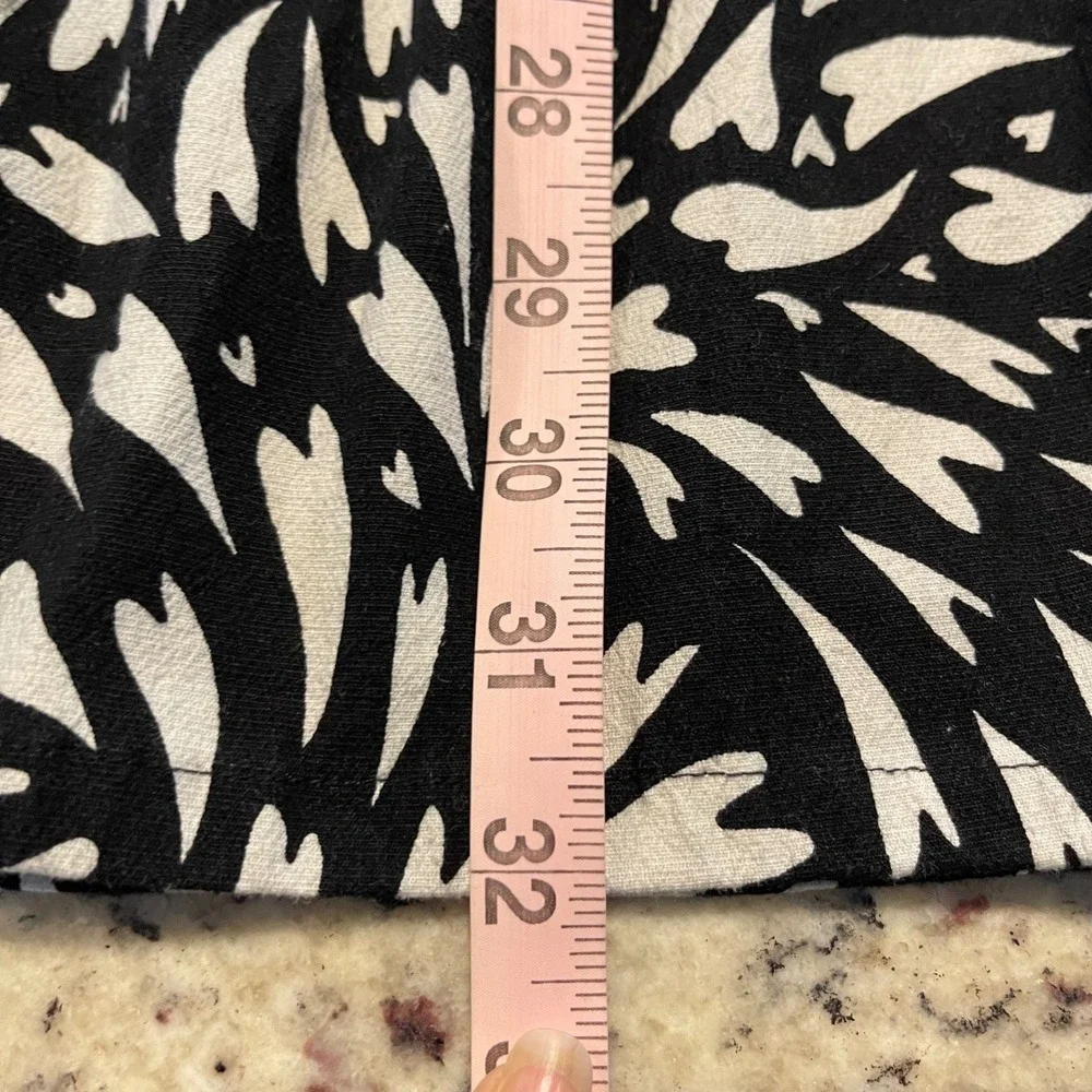 Free People‎ Black White Abstract Print Halter Mini Dress Large NWT